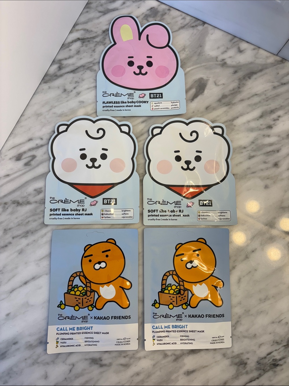 The Crème Shop Character Sheet Mask — set of 5